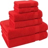 image:imageCotton Paradise 4 Piece Turkish Bath Towels for Bathroom 100 Cotton Extra Large Soft Plush Towels Bathroom Set Aqua BlueRed