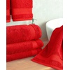 image:imageCotton Paradise 4 Piece Turkish Bath Towels for Bathroom 100 Cotton Extra Large Soft Plush Towels Bathroom Set Aqua BlueRed