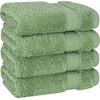 image:imageCotton Paradise 4 Piece Turkish Bath Towels for Bathroom 100 Cotton Extra Large Soft Plush Towels Bathroom Set Aqua BlueSage Green