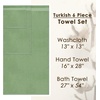 image:imageCotton Paradise 4 Piece Turkish Bath Towels for Bathroom 100 Cotton Extra Large Soft Plush Towels Bathroom Set Aqua BlueSage Green