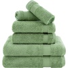 image:imageCotton Paradise 4 Piece Turkish Bath Towels for Bathroom 100 Cotton Extra Large Soft Plush Towels Bathroom Set Aqua BlueSage Green