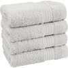 image:imageCotton Paradise 4 Piece Turkish Bath Towels for Bathroom 100 Cotton Extra Large Soft Plush Towels Bathroom Set Aqua BlueSilver Grey
