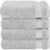 image:imageCotton Paradise 4 Piece Turkish Bath Towels for Bathroom 100 Cotton Extra Large Soft Plush Towels Bathroom Set Aqua BlueSilver Grey