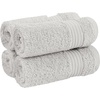 image:imageCotton Paradise 4 Piece Turkish Bath Towels for Bathroom 100 Cotton Extra Large Soft Plush Towels Bathroom Set Aqua BlueSilver Grey