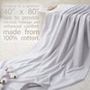 image:imageCotton Paradise 4 Piece Turkish Bath Towels for Bathroom 100 Cotton Extra Large Soft Plush Towels Bathroom Set Aqua BlueSilver Grey