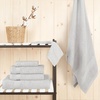 image:imageCotton Paradise 4 Piece Turkish Bath Towels for Bathroom 100 Cotton Extra Large Soft Plush Towels Bathroom Set Aqua BlueSilver Grey