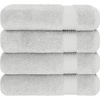 image:imageCotton Paradise 4 Piece Turkish Bath Towels for Bathroom 100 Cotton Extra Large Soft Plush Towels Bathroom Set Aqua BlueSilver Grey