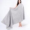 image:imageCotton Paradise 4 Piece Turkish Bath Towels for Bathroom 100 Cotton Extra Large Soft Plush Towels Bathroom Set Aqua BlueSilver Grey