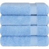 image:imageCotton Paradise 4 Piece Turkish Bath Towels for Bathroom 100 Cotton Extra Large Soft Plush Towels Bathroom Set Aqua BlueSky Blue