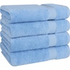 image:imageCotton Paradise 4 Piece Turkish Bath Towels for Bathroom 100 Cotton Extra Large Soft Plush Towels Bathroom Set Aqua BlueSky Blue