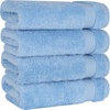 image:imageCotton Paradise 4 Piece Turkish Bath Towels for Bathroom 100 Cotton Extra Large Soft Plush Towels Bathroom Set Aqua BlueSky Blue