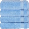 image:imageCotton Paradise 4 Piece Turkish Bath Towels for Bathroom 100 Cotton Extra Large Soft Plush Towels Bathroom Set Aqua BlueSky Blue
