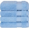 image:imageCotton Paradise 4 Piece Turkish Bath Towels for Bathroom 100 Cotton Extra Large Soft Plush Towels Bathroom Set Aqua BlueSky Blue