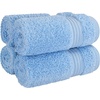 image:imageCotton Paradise 4 Piece Turkish Bath Towels for Bathroom 100 Cotton Extra Large Soft Plush Towels Bathroom Set Aqua BlueSky Blue