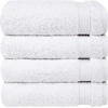 image:imageCotton Paradise 4 Piece Turkish Bath Towels for Bathroom 100 Cotton Extra Large Soft Plush Towels Bathroom Set Aqua BlueSnow White