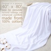 image:imageCotton Paradise 4 Piece Turkish Bath Towels for Bathroom 100 Cotton Extra Large Soft Plush Towels Bathroom Set Aqua BlueSnow White