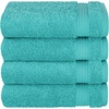 image:imageCotton Paradise 4 Piece Turkish Bath Towels for Bathroom 100 Cotton Extra Large Soft Plush Towels Bathroom Set Aqua BlueTurquoise