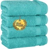 image:imageCotton Paradise 4 Piece Turkish Bath Towels for Bathroom 100 Cotton Extra Large Soft Plush Towels Bathroom Set Aqua BlueTurquoise