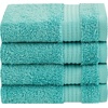 image:imageCotton Paradise 4 Piece Turkish Bath Towels for Bathroom 100 Cotton Extra Large Soft Plush Towels Bathroom Set Aqua BlueTurquoise