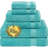 image:imageCotton Paradise 4 Piece Turkish Bath Towels for Bathroom 100 Cotton Extra Large Soft Plush Towels Bathroom Set Aqua BlueTurquoise