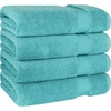 image:imageCotton Paradise 4 Piece Turkish Bath Towels for Bathroom 100 Cotton Extra Large Soft Plush Towels Bathroom Set Aqua BlueTurquoise