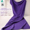 image:imageCotton Paradise 4 Piece Turkish Bath Towels for Bathroom 100 Cotton Extra Large Soft Plush Towels Bathroom Set Aqua BlueViolet Purple