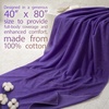 image:imageCotton Paradise 4 Piece Turkish Bath Towels for Bathroom 100 Cotton Extra Large Soft Plush Towels Bathroom Set Aqua BlueViolet Purple