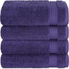 image:imageCotton Paradise 4 Piece Turkish Bath Towels for Bathroom 100 Cotton Extra Large Soft Plush Towels Bathroom Set Aqua BlueViolet Purple