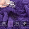image:imageCotton Paradise 4 Piece Turkish Bath Towels for Bathroom 100 Cotton Extra Large Soft Plush Towels Bathroom Set Aqua BlueViolet Purple