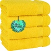 image:imageCotton Paradise 4 Piece Turkish Bath Towels for Bathroom 100 Cotton Extra Large Soft Plush Towels Bathroom Set Aqua BlueYellow
