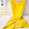 image:imageCotton Paradise 4 Piece Turkish Bath Towels for Bathroom 100 Cotton Extra Large Soft Plush Towels Bathroom Set Aqua BlueYellow