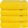 image:imageCotton Paradise 4 Piece Turkish Bath Towels for Bathroom 100 Cotton Extra Large Soft Plush Towels Bathroom Set Aqua BlueYellow