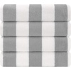 image:imageCotton Paradise Cabana Stripe Beach Towels 4 Packed 30x60 inches Extra Large Pool Towels Soft Absorbent Quick Dry YellowLight Gray