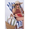 image:imageCotton Paradise Cabana Stripe Beach Towels 4 Packed 30x60 inches Extra Large Pool Towels Soft Absorbent Quick Dry YellowLight Gray