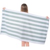 image:imageCotton Paradise Cabana Stripe Beach Towels 4 Packed 30x60 inches Extra Large Pool Towels Soft Absorbent Quick Dry YellowMint