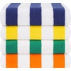 image:imageCotton Paradise Cabana Stripe Beach Towels 4 Packed 30x60 inches Extra Large Pool Towels Soft Absorbent Quick Dry YellowMix Color