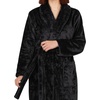 image:imageCotton Paradise Mens and Womens Robe Warm Fleece Unisex Bathrobes Plush Couple RobesCoal Black