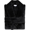 image:imageCotton Paradise Mens and Womens Robe Warm Fleece Unisex Bathrobes Plush Couple RobesCoal Black