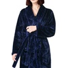 image:imageCotton Paradise Mens and Womens Robe Warm Fleece Unisex Bathrobes Plush Couple RobesNavy Blue