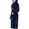 image:imageCotton Paradise Mens and Womens Robe Warm Fleece Unisex Bathrobes Plush Couple RobesNavy Blue