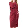 image:imageCotton Paradise Mens and Womens Robe Warm Fleece Unisex Bathrobes Plush Couple RobesBurgundy Red