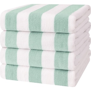 image:imageCotton Paradise Cabana Stripe Beach Towels 4 Packed 30x60 inches Extra Large Pool Towels Soft Absorbent Quick Dry YellowMint
