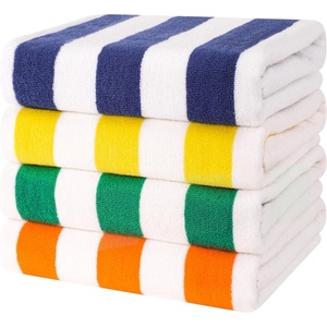 image:imageCotton Paradise Cabana Stripe Beach Towels 4 Packed 30x60 inches Extra Large Pool Towels Soft Absorbent Quick Dry YellowMix Color