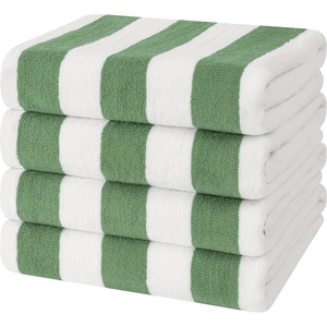 image:imageCotton Paradise Cabana Stripe Beach Towels 4 Packed 30x60 inches Extra Large Pool Towels Soft Absorbent Quick Dry YellowSage Green