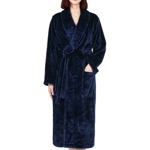 image:imageCotton Paradise Mens and Womens Robe Warm Fleece Unisex Bathrobes Plush Couple RobesNavy Blue