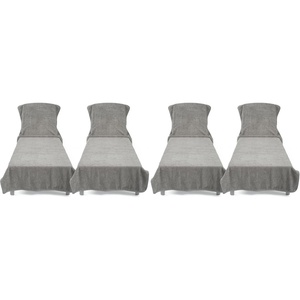 image:imageCotton Paradise 2 Piece Lounge Chair Towels with Pocket 32  86 inches Pool Chair Towels Soft and Absorbent Chaise Lounge Towels for Pool Light Gray 2 Piece Pack of 2